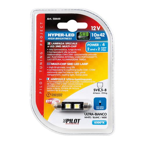 Lampa ΛΑΜΠΑΚΙ POWER 2 1SMDx2CHIPS C5-10W SV8,5 Lampa ΛΑΜΠΑΚΙ POWER 2 1SMDx2CHIPS C5-10W SV8,5