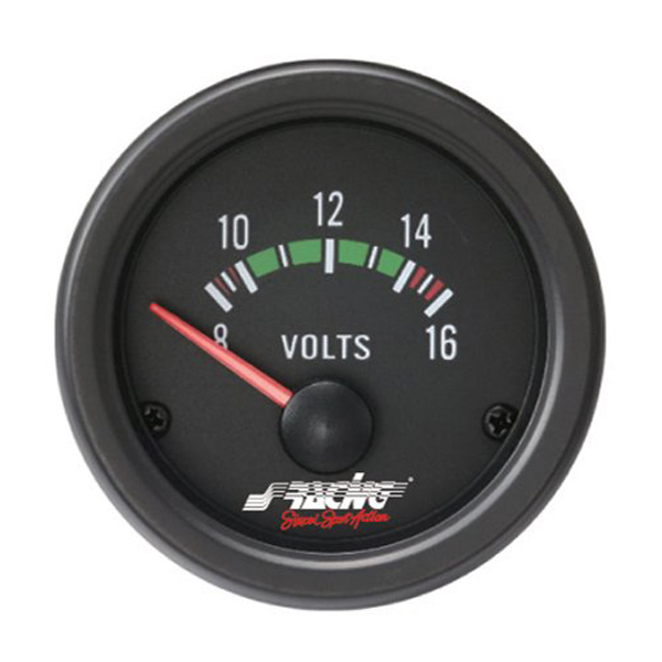 Simoni Racing ΒΟΛΤΟΜΕΤΡΟ 52mm ΜΑΥΡΟ Simoni Racing ΒΟΛΤΟΜΕΤΡΟ 52mm ΜΑΥΡΟ