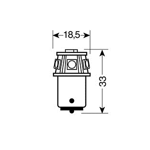 Lampa ΛΑΜΠΑΚΙ P21W 12V BA15s HYPER-LED18 Lampa ΛΑΜΠΑΚΙ P21W 12V BA15s HYPER-LED18