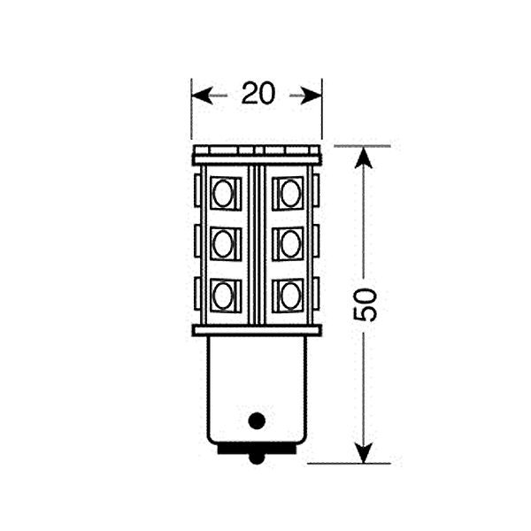 Lampa ΛΑΜΠΑΚΙ P21W 12V BA15s HYPER-LED 81 Lampa ΛΑΜΠΑΚΙ P21W 12V BA15s HYPER-LED 81