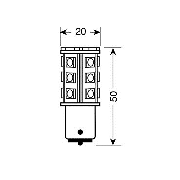 ΛΑΜΠΑΚΙ P21/5W 12V BAY15d HYPER-LED 81 ΛΑΜΠΑΚΙ P21/5W 12V BAY15d HYPER-LED 81