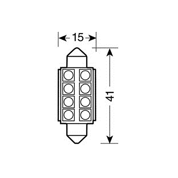 Lampa ΛΑΜΠΑΚΙ ΠΛΑΦΟΝΙΕΡΑΣ 15x41mm HYPER-LED 24 Lampa ΛΑΜΠΑΚΙ ΠΛΑΦΟΝΙΕΡΑΣ 15x41mm HYPER-LED 24