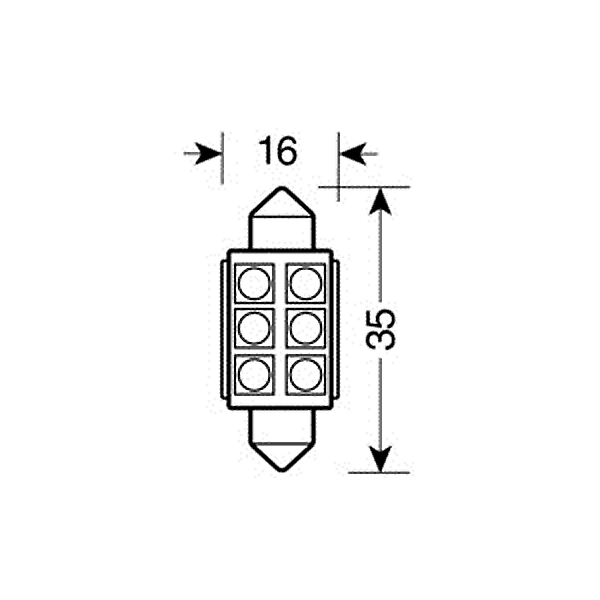 Lampa ΛΑΜΠΑΚΙ ΠΛΑΦΟΝΙΕΡΑΣ 16x35mm HYPER-LED Lampa ΛΑΜΠΑΚΙ ΠΛΑΦΟΝΙΕΡΑΣ 16x35mm HYPER-LED