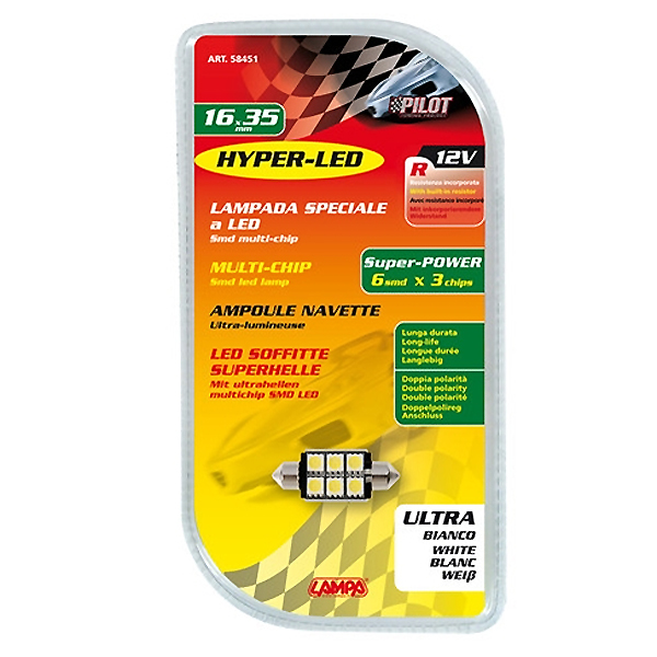 Lampa ΛΑΜΠΑΚΙ ΠΛΑΦΟΝΙΕΡΑΣ 16x35mm HYPER-LED Lampa ΛΑΜΠΑΚΙ ΠΛΑΦΟΝΙΕΡΑΣ 16x35mm HYPER-LED