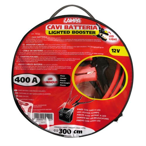 Lampa Καλώδια Φορτισης 300CM 400AMP 12V με φως LED Lampa Καλώδια Φορτισης 300CM 400AMP 12V με φως LED