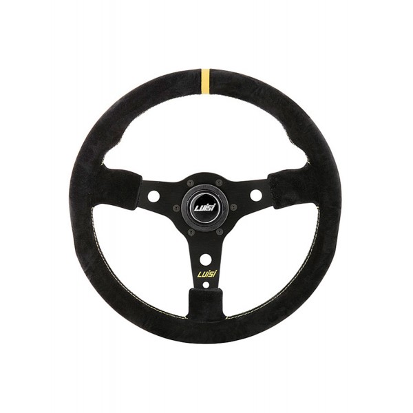 Luisi ΤΙΜΟΝΙ RACING CORSA 350mm ΤΡΙΑΚΤΙΝΟ ΣΟΥΕΤ ΜΑΥΡΟ LUISI Luisi ΤΙΜΟΝΙ RACING CORSA 350mm ΤΡΙΑΚΤΙΝΟ ΣΟΥΕΤ ΜΑΥΡΟ LUISI