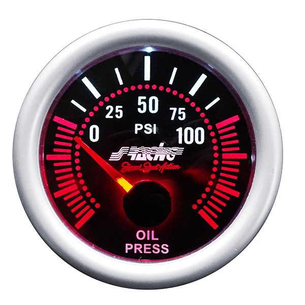 Simoni Racing ΠΙΕΣΗ ΛΑΔΙΟΥ 52mm 2'' ΜΑΥΡΟ ΜΕ ΚΟΚΚΙΝΟ ΦΩΤΙΣΜΟ Simoni Racing ΠΙΕΣΗ ΛΑΔΙΟΥ 52mm 2'' ΜΑΥΡΟ ΜΕ ΚΟΚΚΙΝΟ ΦΩΤΙΣΜΟ