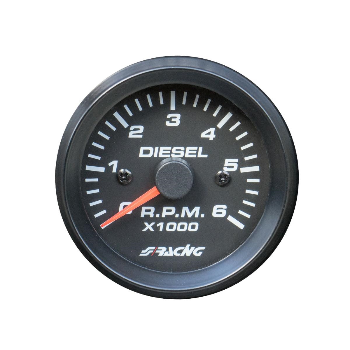 Simoni Racing ΣΤΡΟΦΟΜΕΤΡΟ ΜΑΥΡΟ ΓΙΑ DIESEL 0-6000RPM ΠΟΡΤΟΚΑΛΙ ΦΩΣ Simoni Racing ΣΤΡΟΦΟΜΕΤΡΟ ΜΑΥΡΟ ΓΙΑ DIESEL 0-6000RPM ΠΟΡΤΟΚΑΛΙ ΦΩΣ