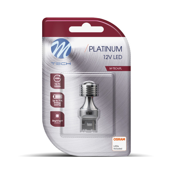 M-Tech W21/5W (T20) 12V 2,2W W3x16d OSRAM 4x3030SMD LED 1ΤΕΜ. BLISTER M-Tech W21/5W (T20) 12V 2,2W W3x16d OSRAM 4x3030SMD LED 1ΤΕΜ. BLISTER