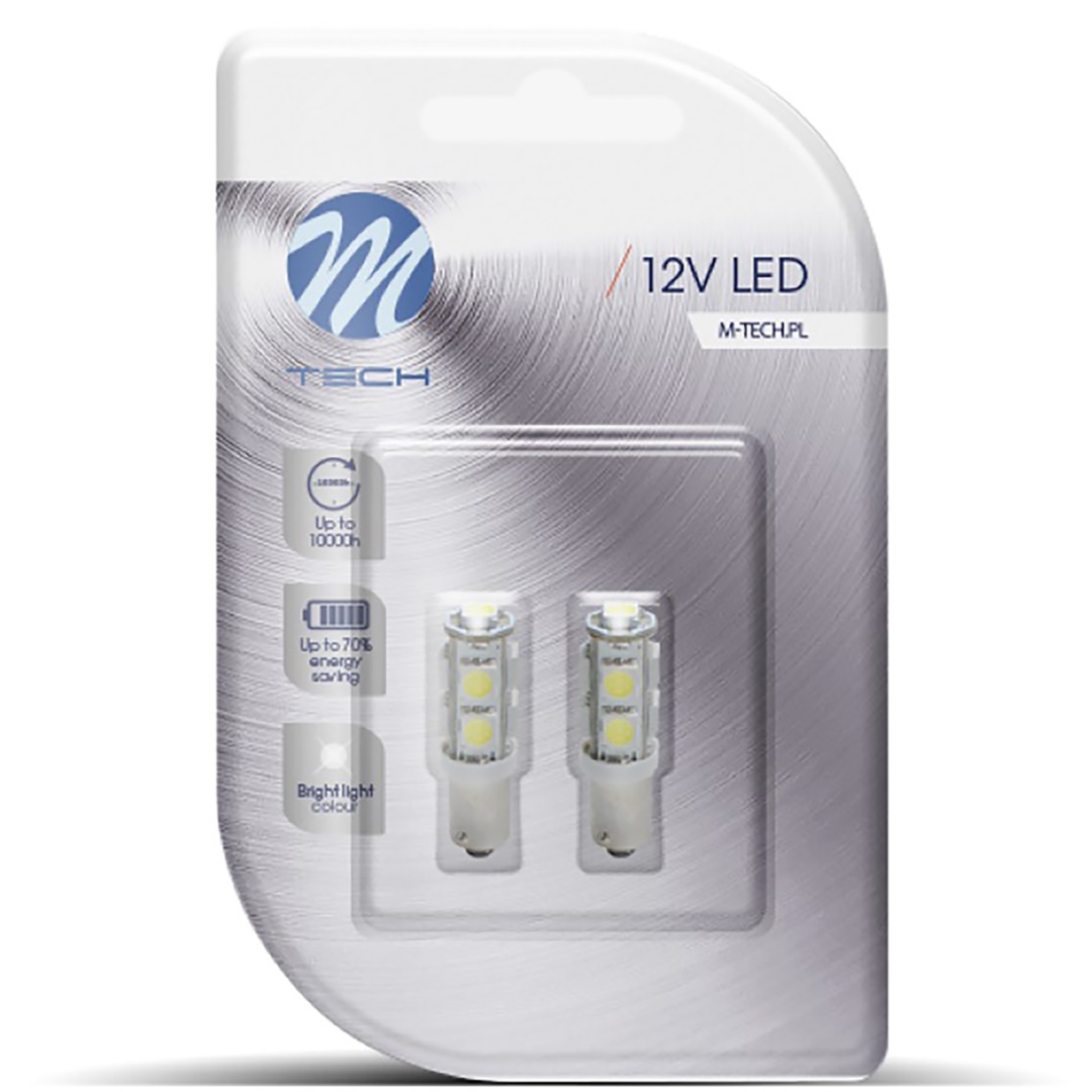 T4W 12V 2,16W BA9s (ΜΙΝΙΟΝ) LED 9xSMD5050 ΛΕΥΚΟ BLISTER 2ΤΕΜ. M-TECH T4W 12V 2,16W BA9s (ΜΙΝΙΟΝ) LED 9xSMD5050 ΛΕΥΚΟ BLISTER 2ΤΕΜ. M-TECH