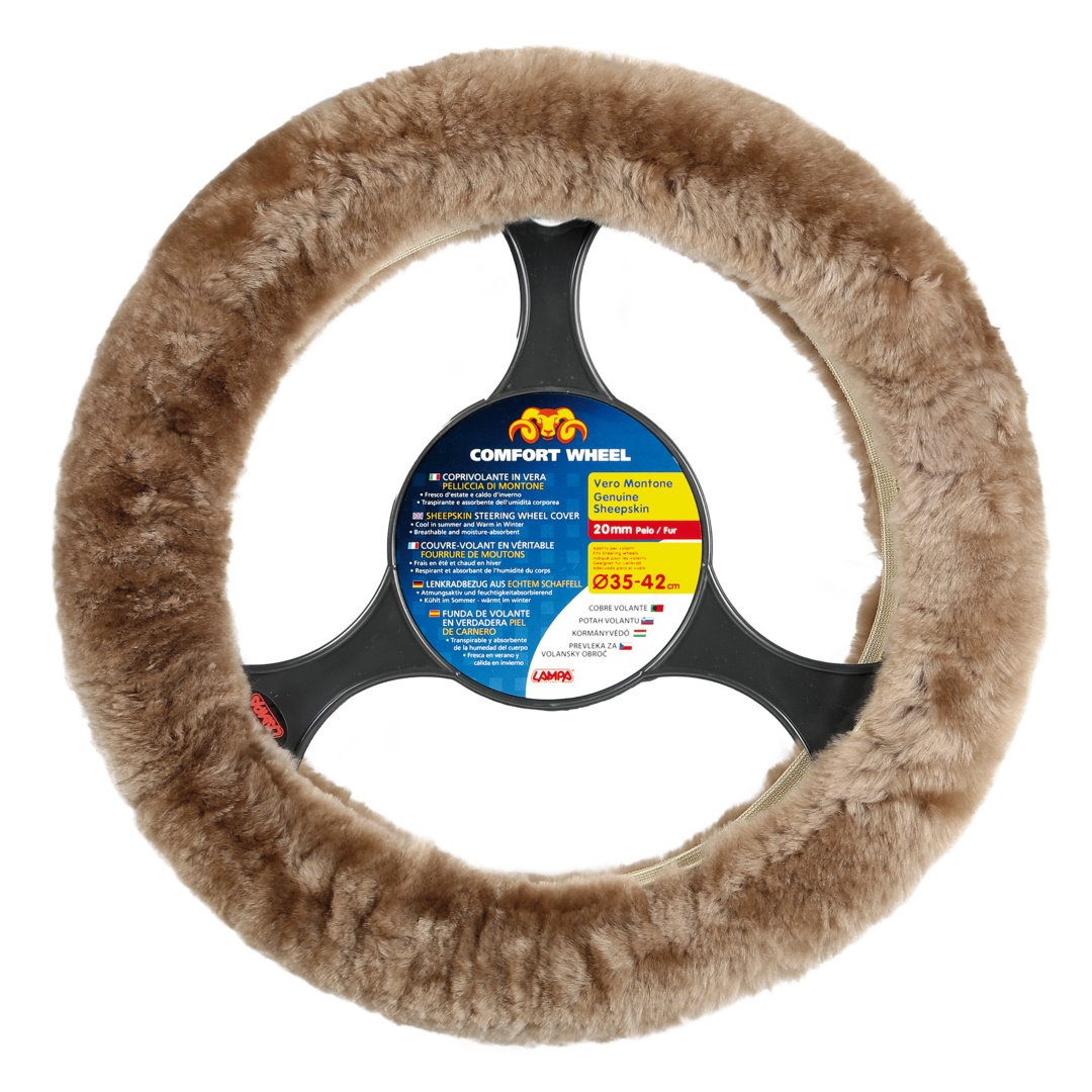 Lampa ΚΑΛΥΜΜΑ ΤΙΜΟΝΙΟΥ COMFORT WHEEL 36>42 ΚΑΦΕ ΓΟΥΝΙΝΟ ΧΝΟΥΔΩΤΟ SHEEPSKIN Lampa ΚΑΛΥΜΜΑ ΤΙΜΟΝΙΟΥ COMFORT WHEEL 36>42 ΚΑΦΕ ΓΟΥΝΙΝΟ ΧΝΟΥΔΩΤΟ SHEEPSKIN