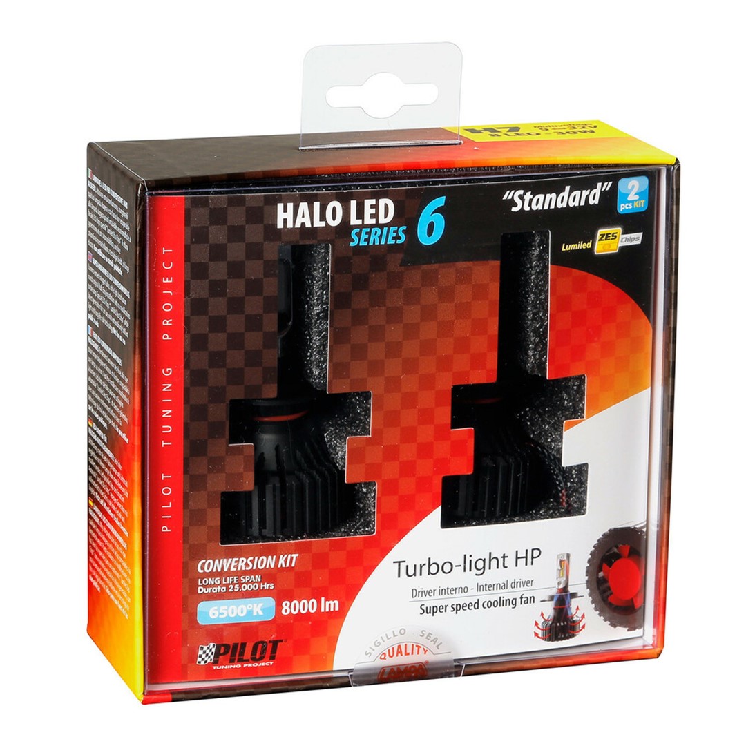 H7 9-32V 6.500K 8.000lm 60W PX26d HALO LED SERIE 6 STANDARD 8LED ZES 2ΤΕΜ. LED KIT H7 9-32V 6.500K 8.000lm 60W PX26d HALO LED SERIE 6 STANDARD 8LED ZES 2ΤΕΜ. LED KIT