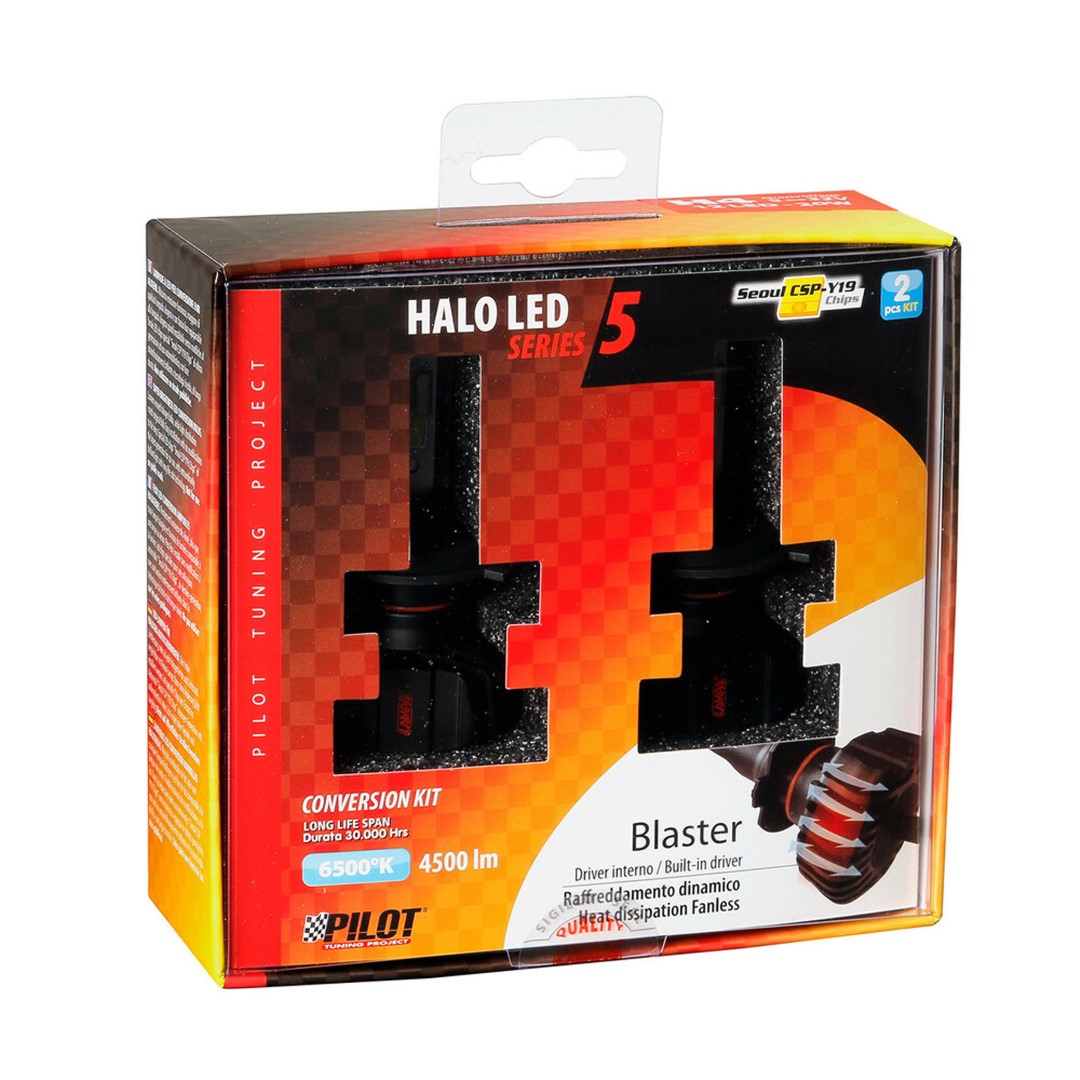 H4 9-32V 6.500K 4.500lm 40W P43t HALO LED SERIE 5 BLASTER 16LED SEOUL 2ΤΕΜ. LED KIT H4 9-32V 6.500K 4.500lm 40W P43t HALO LED SERIE 5 BLASTER 16LED SEOUL 2ΤΕΜ. LED KIT
