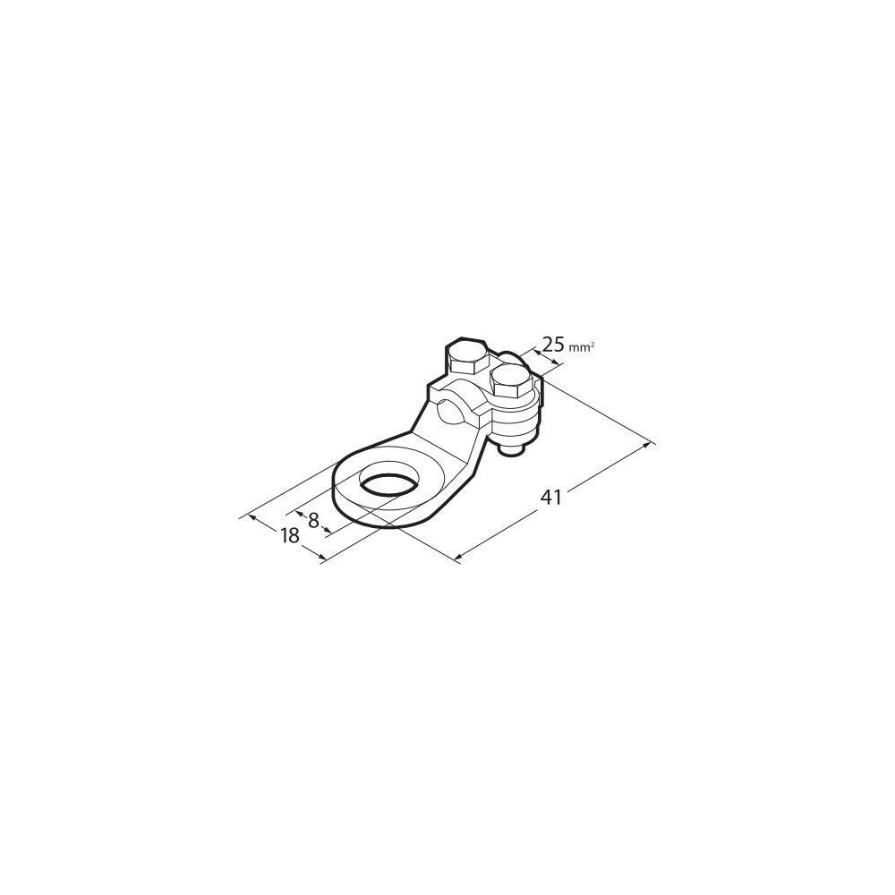 ΑΚΡΟΔΕΚΤΕΣ ΚΑΛΩΔΙΩΝ ΜΠΑΤΑΡΙΑΣ 25mm² ΜΕ ΤΡΥΠΑ 8mm ΜΕ ΠΛΑΚΑ ΣΥΣΦΙΞΗΣ 2ΤΕΜ ΑΚΡΟΔΕΚΤΕΣ ΚΑΛΩΔΙΩΝ ΜΠΑΤΑΡΙΑΣ 25mm² ΜΕ ΤΡΥΠΑ 8mm ΜΕ ΠΛΑΚΑ ΣΥΣΦΙΞΗΣ 2ΤΕΜ