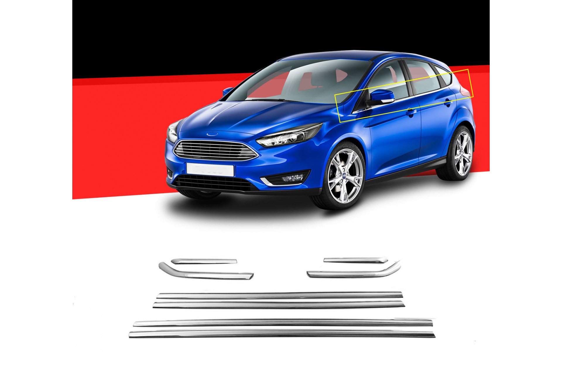 FORD FOCUS 5D HB 2011+ TRIM ΠΑΡΑΘΥΡΩΝ ΑΝΟΞ.ΑΤΣΑΛΙ ΧΡΩΜΙΟ S-DIZAYN - 8ΤΕΜ FORD FOCUS 5D HB 2011+ TRIM ΠΑΡΑΘΥΡΩΝ ΑΝΟΞ.ΑΤΣΑΛΙ ΧΡΩΜΙΟ S-DIZAYN - 8ΤΕΜ
