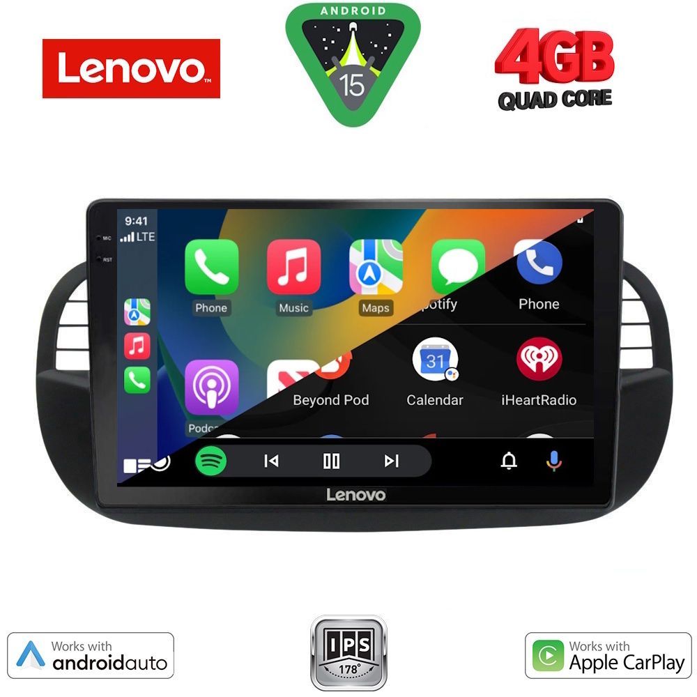 LENOVO LVE 8130BL_CPAA (9inc) MULTIMEDIA TABLET for FIAT 500 mod. 2007-2015 (BLACK) LENOVO LVE 8130BL_CPAA (9inc) MULTIMEDIA TABLET for FIAT 500 mod. 2007-2015 (BLACK)
