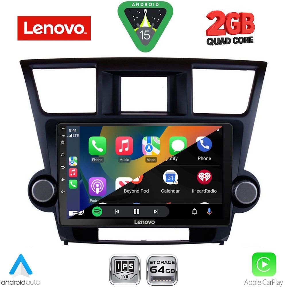 LENOVO LVD 2719_CPA (10inc) MULTIMEDIA TABLET for TOYOTA HIGHLANDER mod. 2008-2015 LENOVO LVD 2719_CPA (10inc) MULTIMEDIA TABLET for TOYOTA HIGHLANDER mod. 2008-2015