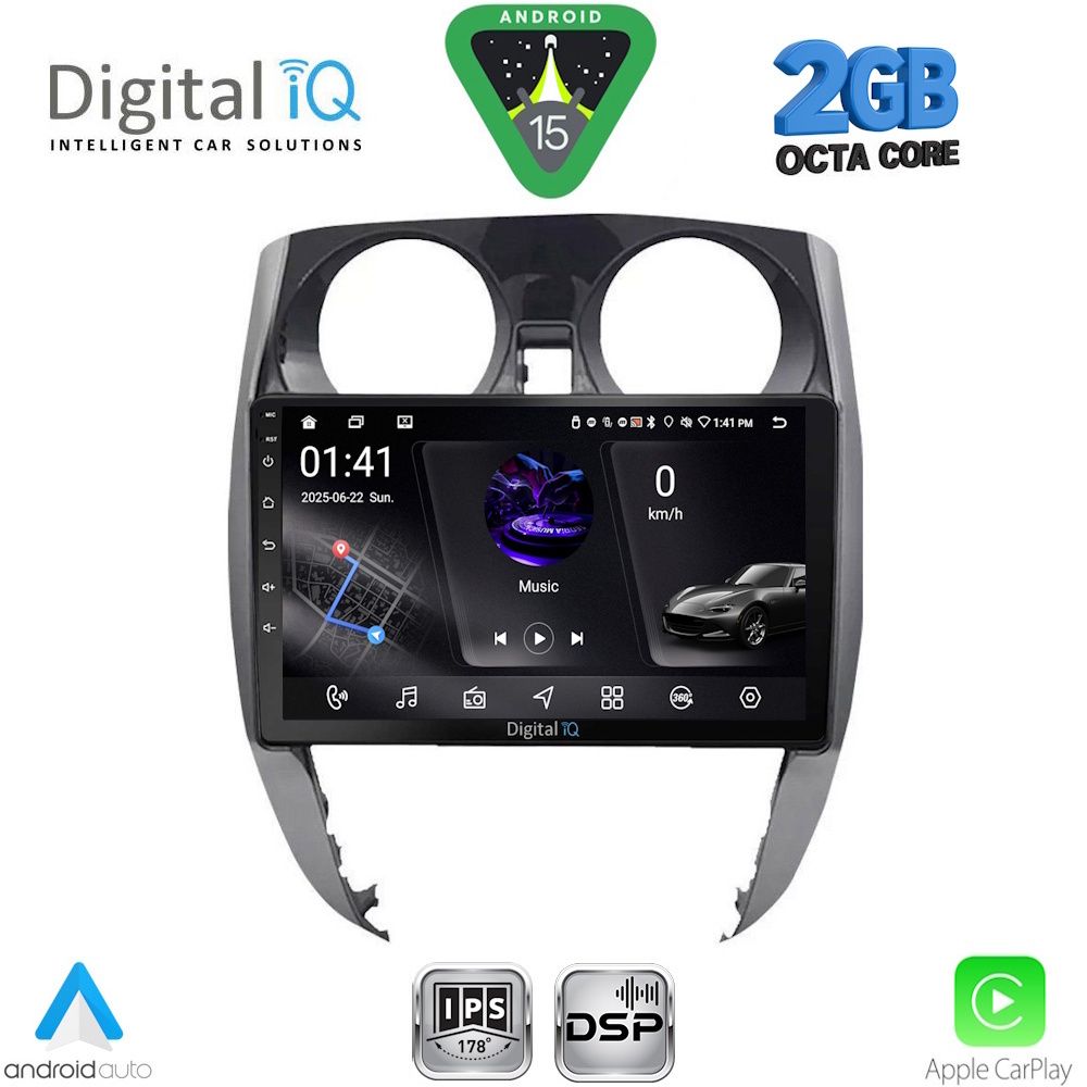 DIGITAL IQ RSF 4464_CPA (10inc) MULTIMEDIA TABLET for NISSAN NOTE mod. 2012-2020 DIGITAL IQ RSF 4464_CPA (10inc) MULTIMEDIA TABLET for NISSAN NOTE mod. 2012-2020