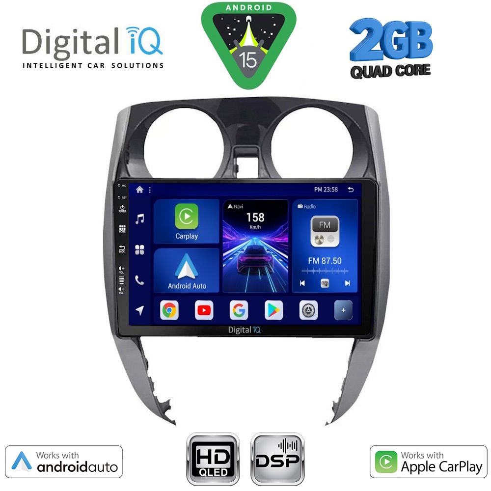 DIGITAL IQ BXC 3464_CPAA (10inc) MULTIMEDIA TABLET for NISSAN NOTE mod. 2012-2020 DIGITAL IQ BXC 3464_CPAA (10inc) MULTIMEDIA TABLET for NISSAN NOTE mod. 2012-2020
