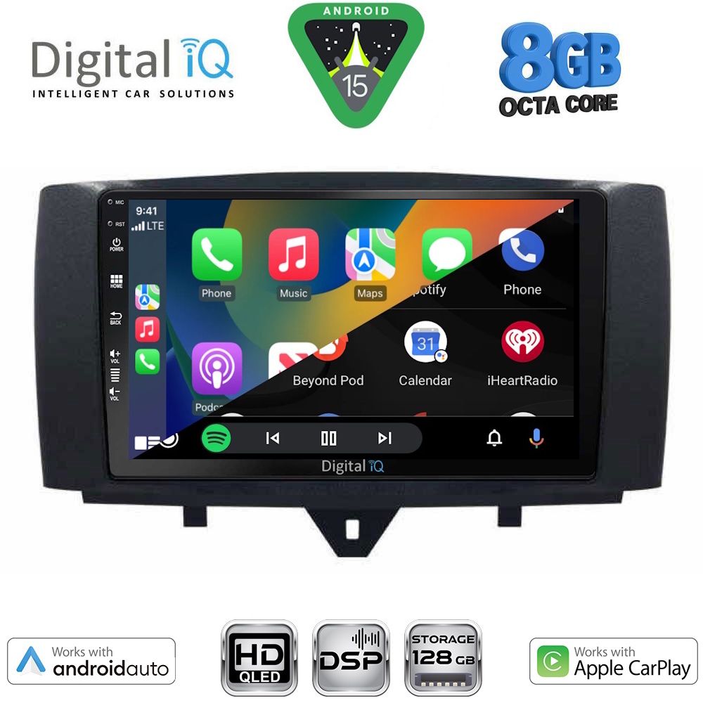 DIGITAL IQ BXF 7622_CPAA (9inc) MULTIMEDIA TABLET for SMART (451) mod. 2010-2015 DIGITAL IQ BXF 7622_CPAA (9inc) MULTIMEDIA TABLET for SMART (451) mod. 2010-2015