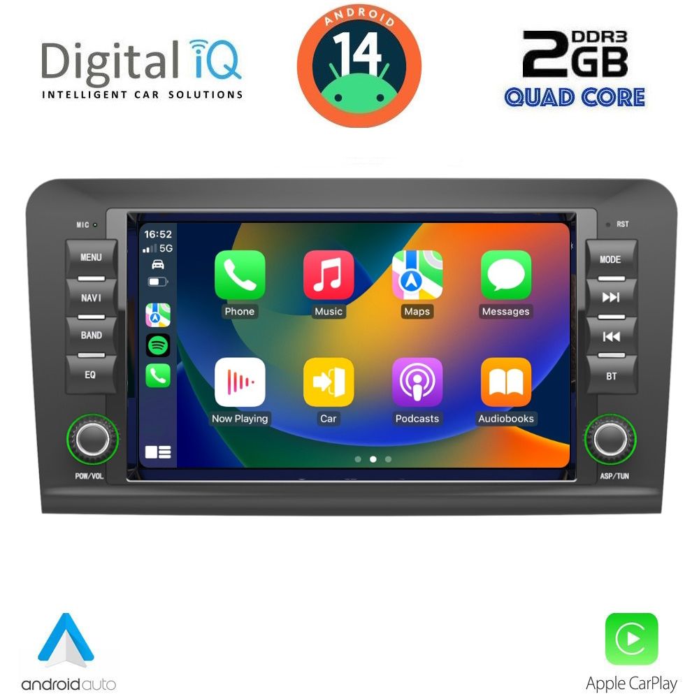 DIGITAL IQ MSD 016_CPA (8" DECK) MULTIMEDIA SYSTEM for MERCEDES ML (W164) – GL (X164) mod. 2005-2012 DIGITAL IQ MSD 016_CPA (8" DECK) MULTIMEDIA SYSTEM for MERCEDES ML (W164) – GL (X164) mod. 2005-2012