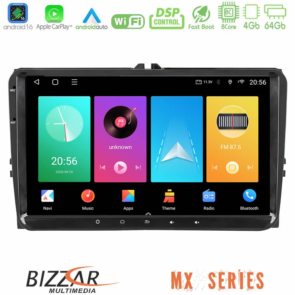 Bizzar MX Series VW Group 8core Android16 4+64GB Navigation Multimedia Deckless 9 με Carplay/AndroidAuto (OEM Style) Bizzar MX Series VW Group 8core Android16 4+64GB Navigation Multimedia Deckless 9 με Carplay/AndroidAuto (OEM Style)