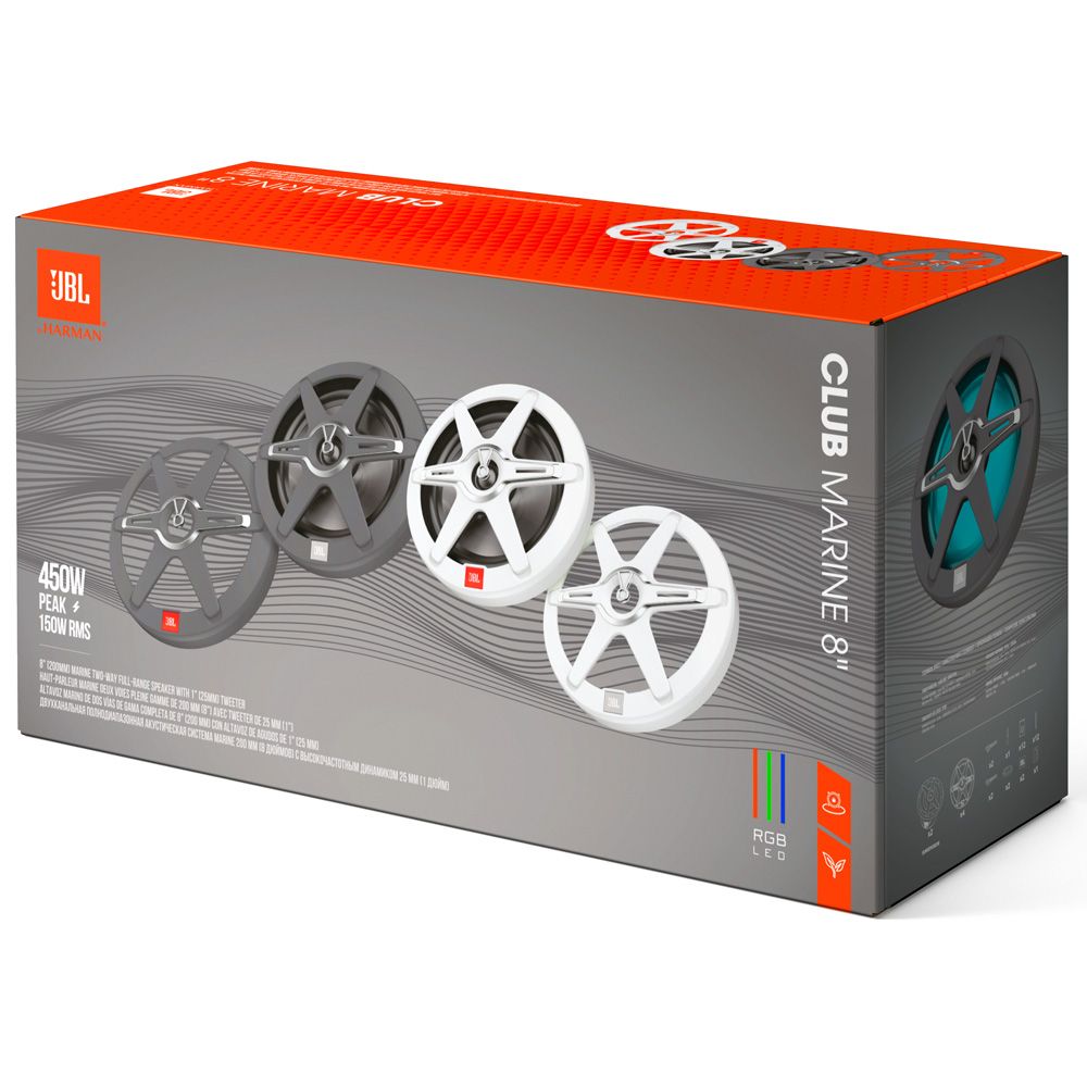 JBL CLUB MARINE 8 RGB (200mm - 450W) JBL CLUB MARINE 8 RGB (200mm - 450W)