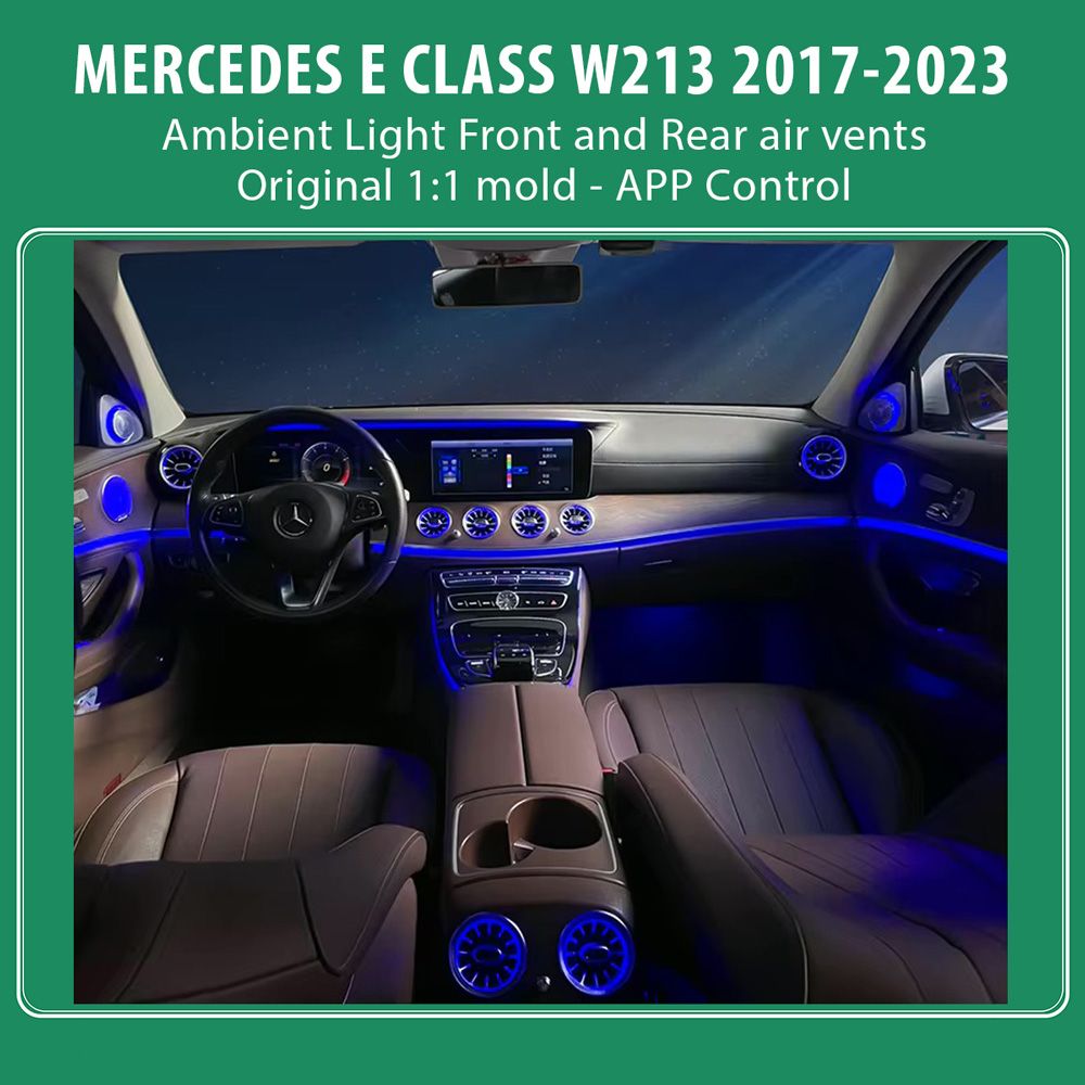 DIQ AMBIENT 8W213I MERCEDES E AIR VENTS (Digital iQ Turbine Air Vent Ambient Light Kit MERCEDES CLASS W213 mod. 2017-2020) DIQ AMBIENT 8W213I MERCEDES E AIR VENTS (Digital iQ Turbine Air Vent Ambient Light Kit MERCEDES CLASS W213 mod. 2017-2020)