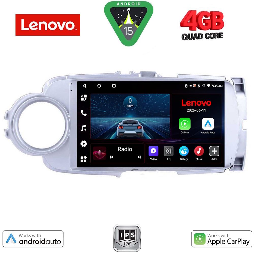 LENOVO LVE 8737SL_CPAA (9inc) MULTIMEDIA TABLET for TOYOTA YARIS mod. 2011-2015 (SILVER) LENOVO LVE 8737SL_CPAA (9inc) MULTIMEDIA TABLET for TOYOTA YARIS mod. 2011-2015 (SILVER)