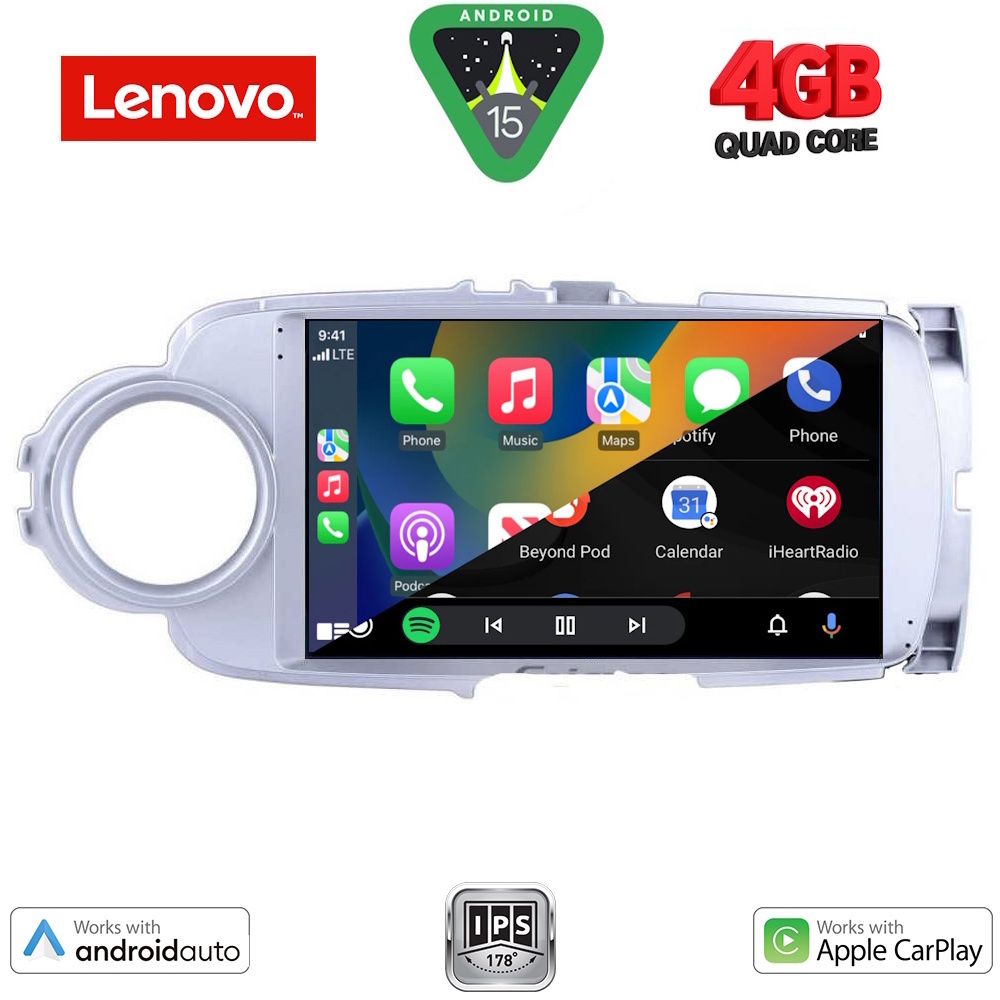 LENOVO LVE 8737SL_CPAA (9inc) MULTIMEDIA TABLET for TOYOTA YARIS mod. 2011-2015 (SILVER) LENOVO LVE 8737SL_CPAA (9inc) MULTIMEDIA TABLET for TOYOTA YARIS mod. 2011-2015 (SILVER)