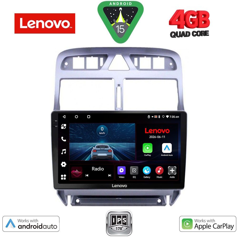 LENOVO LVE 8512_GPS (9inc) MULTIMEDIA TABLET for PEUGEOT 307 mod. 2001-2008 LENOVO LVE 8512_GPS (9inc) MULTIMEDIA TABLET for PEUGEOT 307 mod. 2001-2008