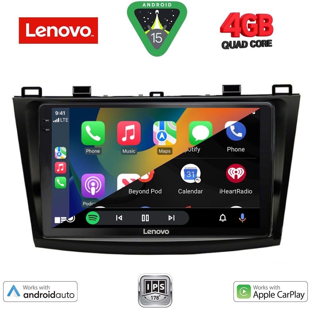 LENOVO LVE 8366_CPAA (9inc) MULTIMEDIA TABLET for MAZDA 3 mod. 2009-2014 LENOVO LVE 8366_CPAA (9inc) MULTIMEDIA TABLET for MAZDA 3 mod. 2009-2014