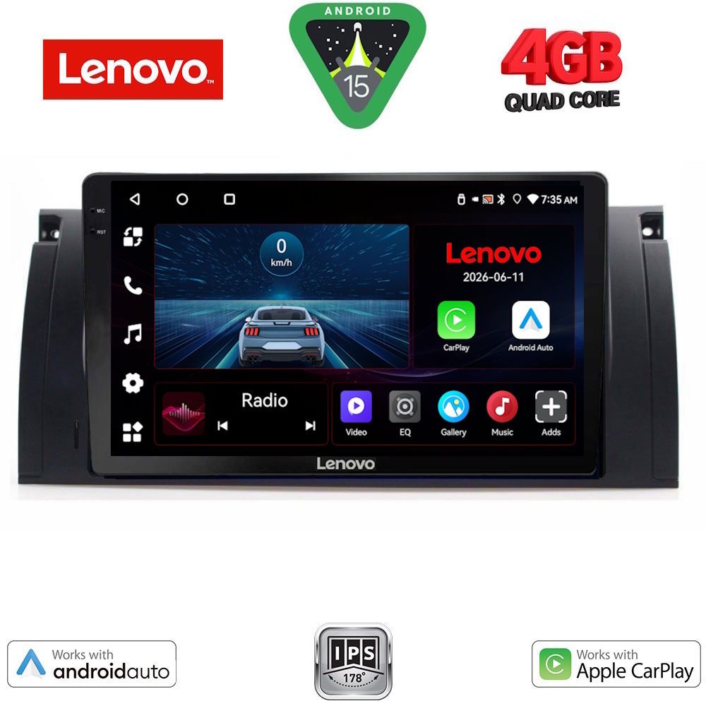 LENOVO LVE 8045_CPAA (9inc) MULTIMEDIA TABLET for BMW Series 5 (E39) mod. 1997-2005 | X5 (E53) mod. 1999-2006 LENOVO LVE 8045_CPAA (9inc) MULTIMEDIA TABLET for BMW Series 5 (E39) mod. 1997-2005 | X5 (E53) mod. 1999-2006