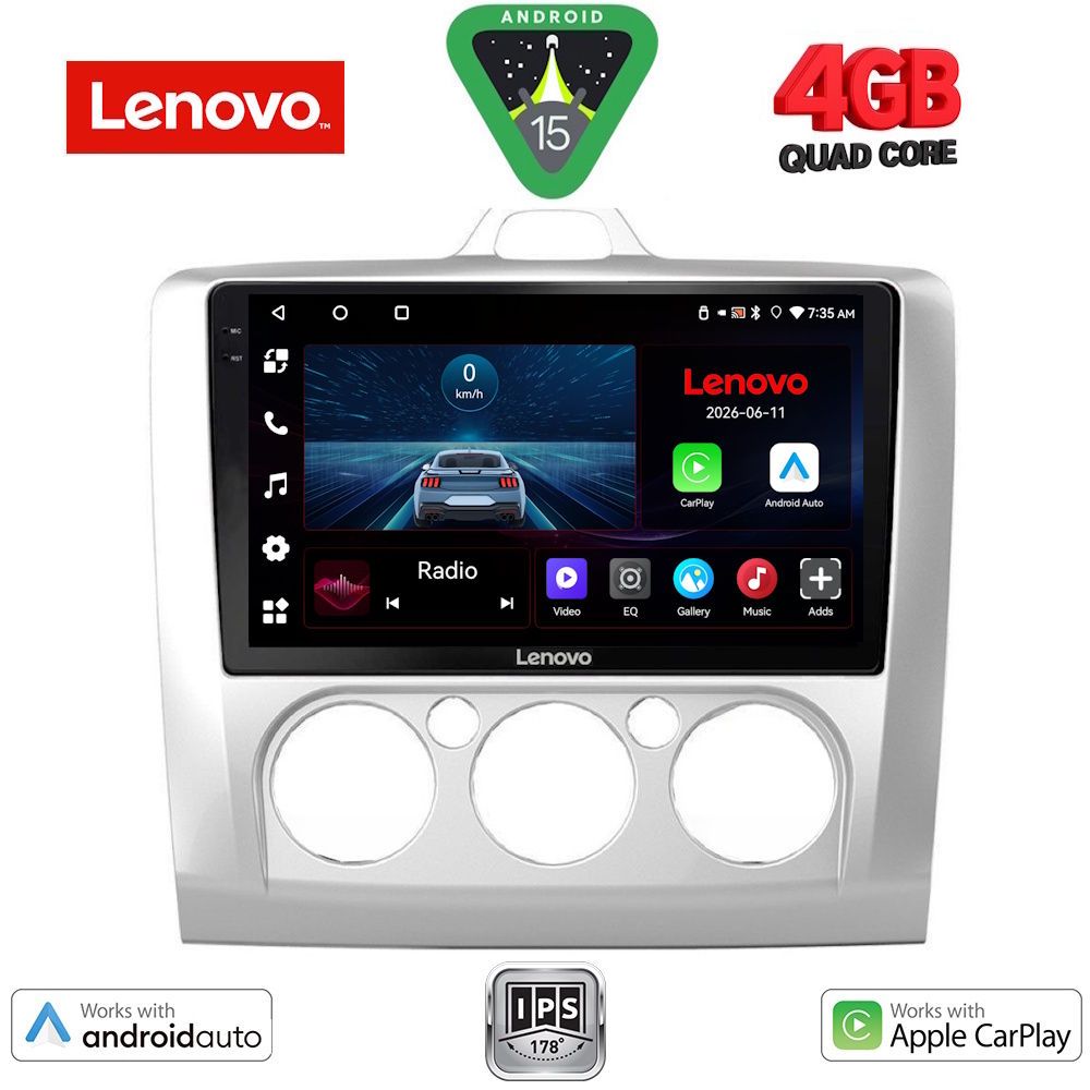 LENOVO LVE 8156SL_CPAA A/C (9inc) MULTIMEDIA TABLET for FORD FOCUS mod. 2005-2012 (SILVER) LENOVO LVE 8156SL_CPAA A/C (9inc) MULTIMEDIA TABLET for FORD FOCUS mod. 2005-2012 (SILVER)