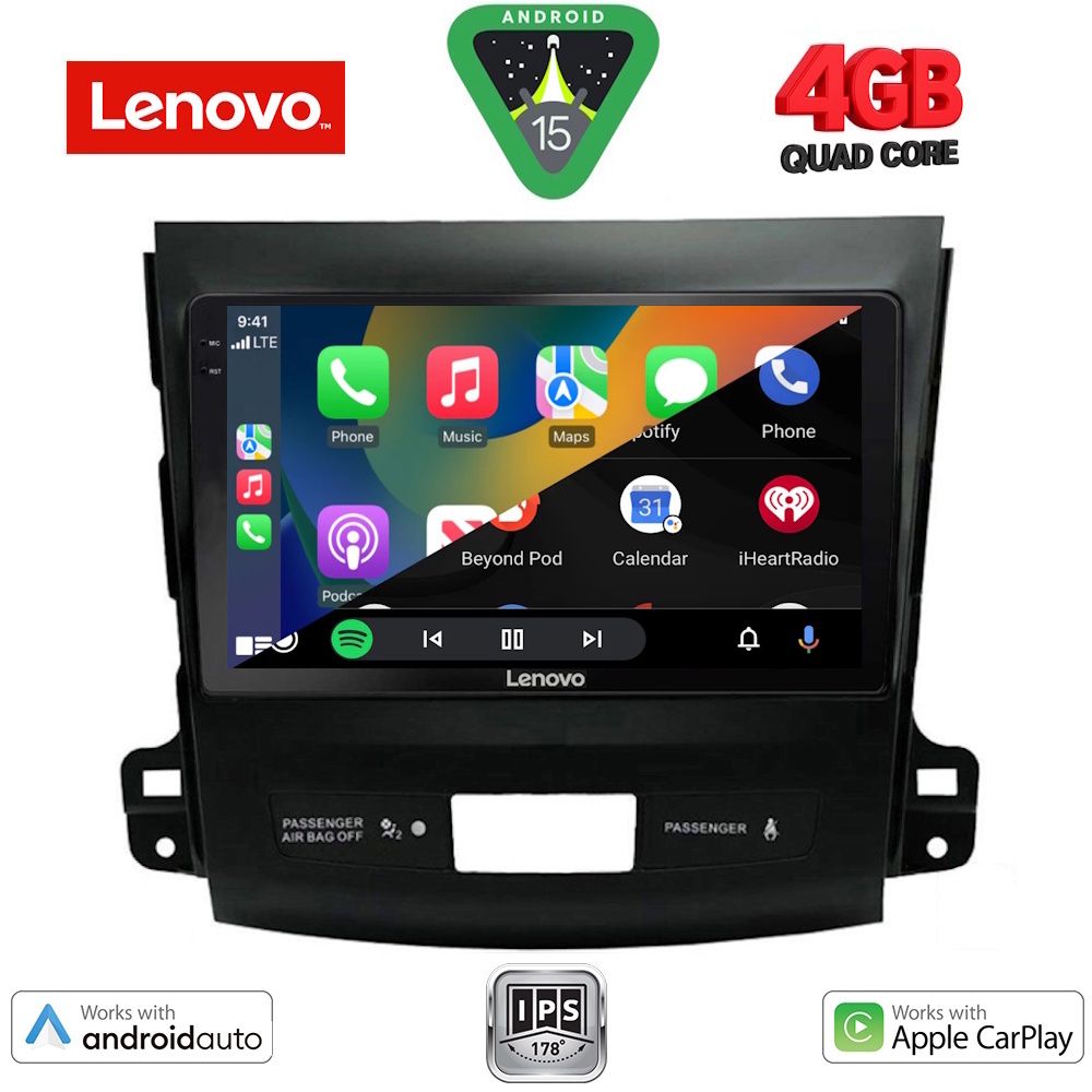 LENOVO LVE 8442_CPAA (9inc) MULTIMEDIA TABLET for CITROEN C-CROSSER | MITSUBISHI OUTLANDER | PEUGEOT 4007 mod. 2006-2012 LENOVO LVE 8442_CPAA (9inc) MULTIMEDIA TABLET for CITROEN C-CROSSER | MITSUBISHI OUTLANDER | PEUGEOT 4007 mod. 2006-2012