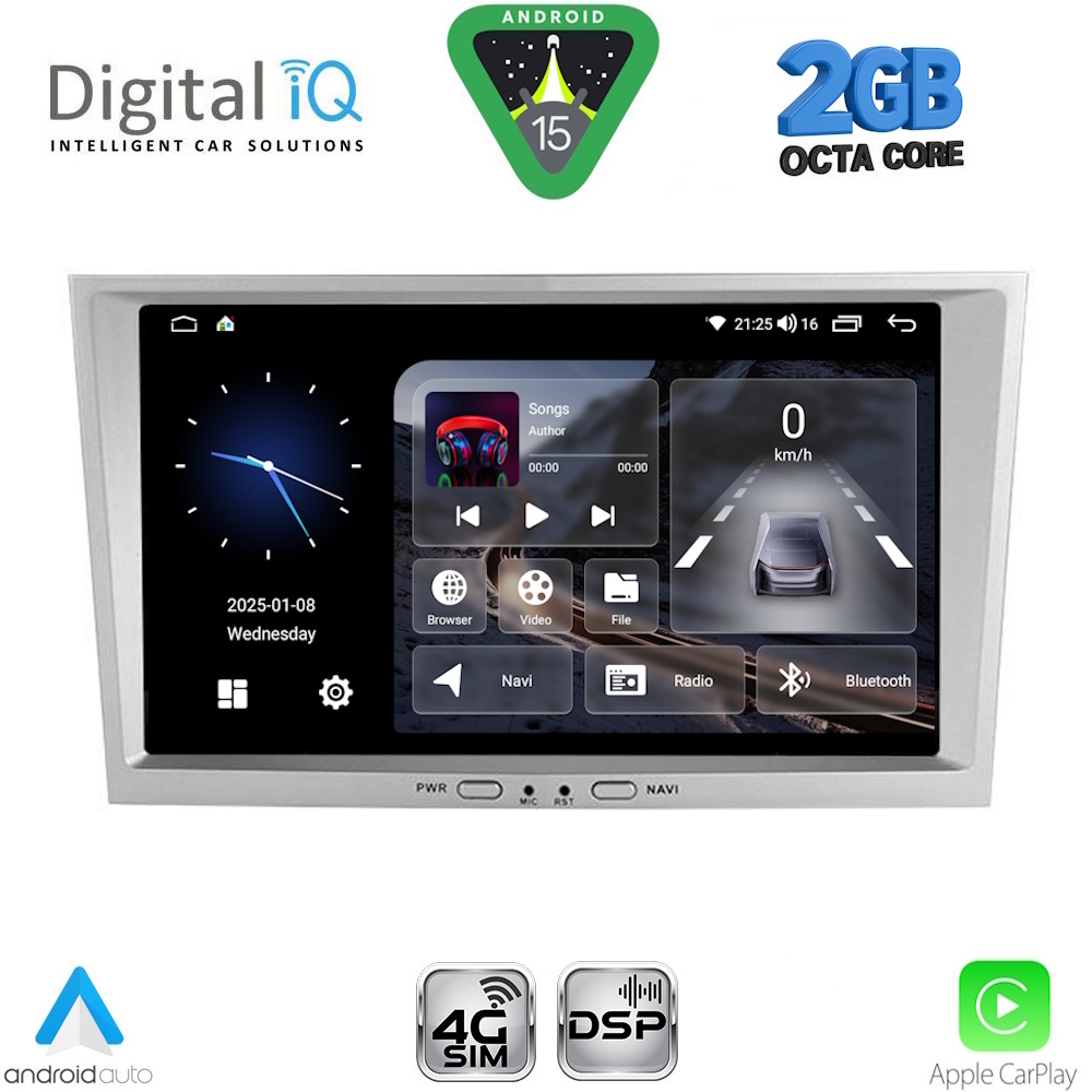 DIGITAL IQ BLF 318SL_CPA (8" DECK) MULTIMEDIA SYSTEM for OPEL ALL mod. 2004-2014 (SILVER) DIGITAL IQ BLF 318SL_CPA (8" DECK) MULTIMEDIA SYSTEM for OPEL ALL mod. 2004-2014 (SILVER)