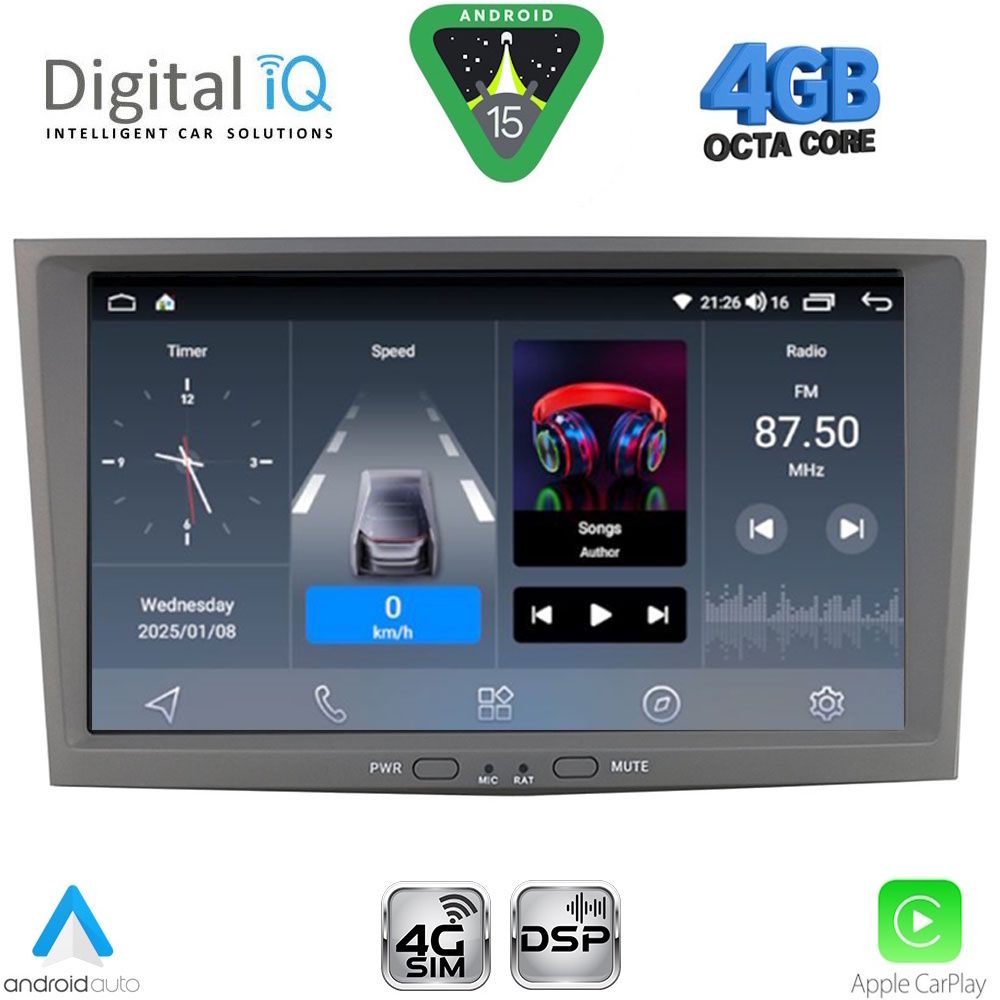 DIGITAL IQ BLG 418GR_CPA (8" DECK) MULTIMEDIA SYSTEM for OPEL ALL mod. 2004-2014 (GREY) DIGITAL IQ BLG 418GR_CPA (8" DECK) MULTIMEDIA SYSTEM for OPEL ALL mod. 2004-2014 (GREY)