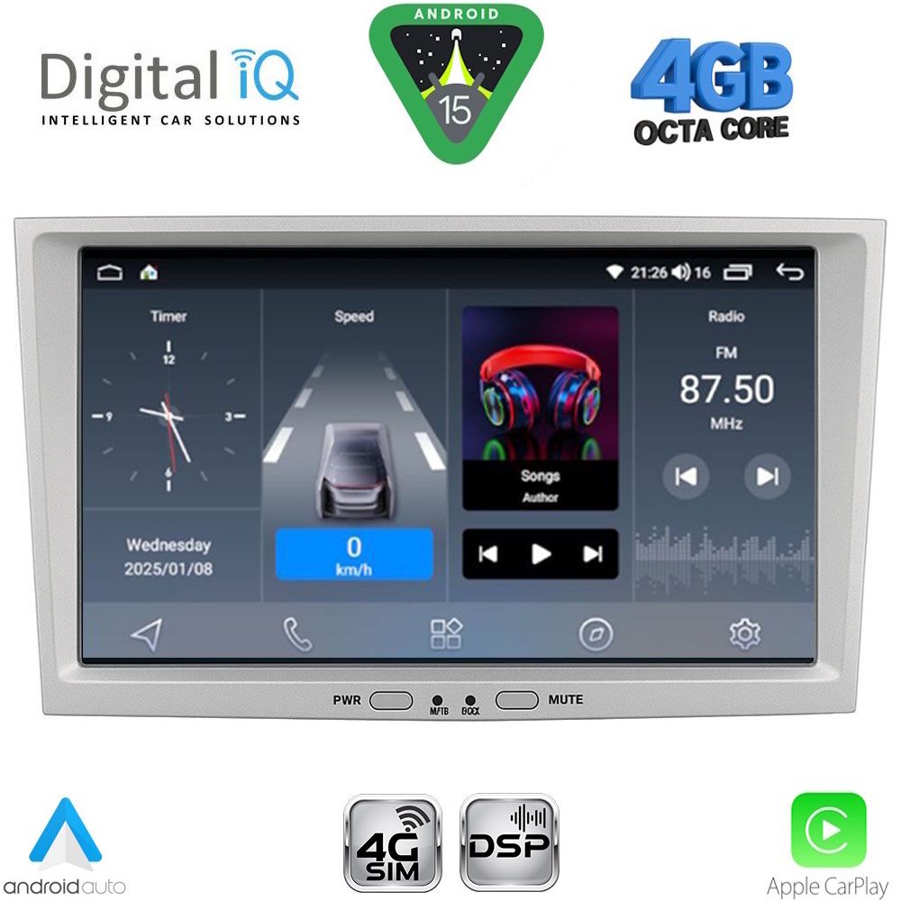 DIGITAL IQ BLG 418SL_CPA (8" DECK) MULTIMEDIA SYSTEM for OPEL ALL mod. 2004-2014 (SILVER) DIGITAL IQ BLG 418SL_CPA (8" DECK) MULTIMEDIA SYSTEM for OPEL ALL mod. 2004-2014 (SILVER)