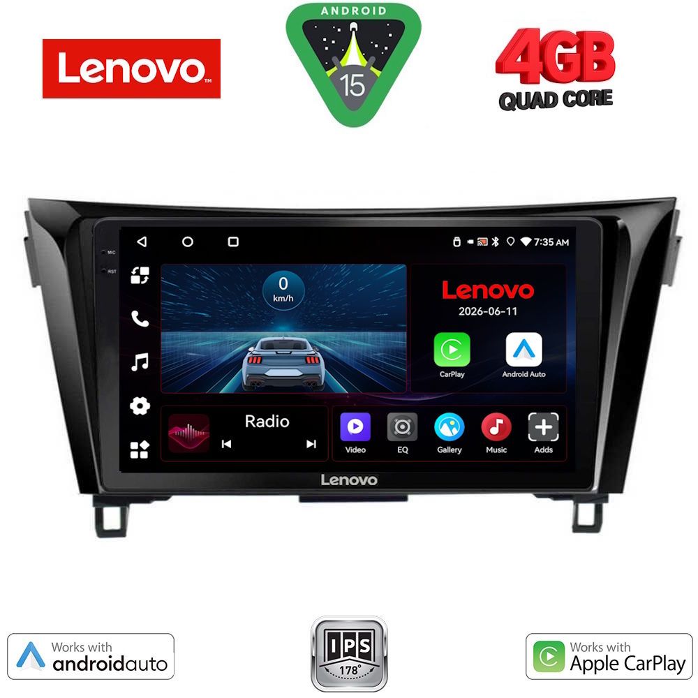 LENOVO LVE 8468_CPAA (10inc) MULTIMEDIA TABLET for NISSAN QASHQAI - XTRAIL mod. 2014-2021 LENOVO LVE 8468_CPAA (10inc) MULTIMEDIA TABLET for NISSAN QASHQAI - XTRAIL mod. 2014-2021