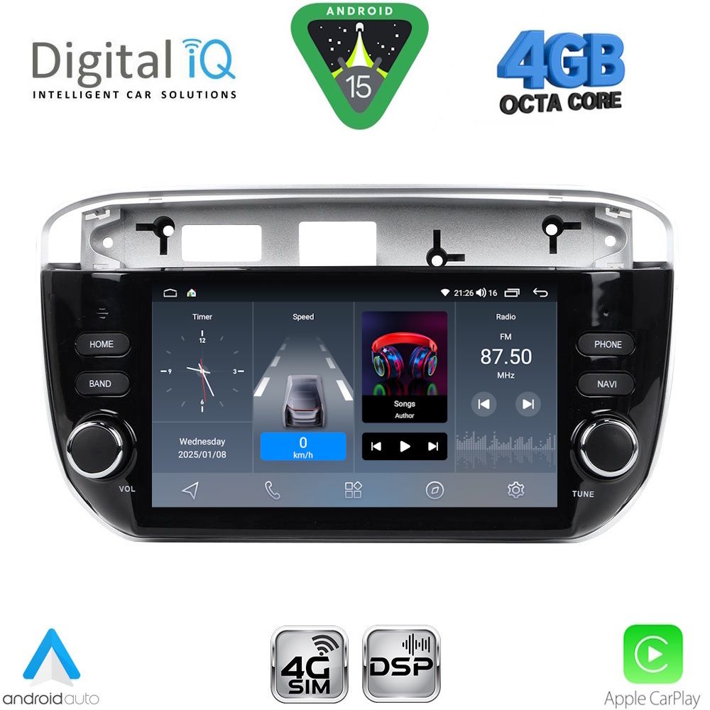 DIGITAL IQ BLG 464_CPA (7" DECK) MULTIMEDIA SYSTEM for FIAT GRANDE PUNTO mod. 2012-2018 – EVO mod. 2009-2018 DIGITAL IQ BLG 464_CPA (7" DECK) MULTIMEDIA SYSTEM for FIAT GRANDE PUNTO mod. 2012-2018 – EVO mod. 2009-2018