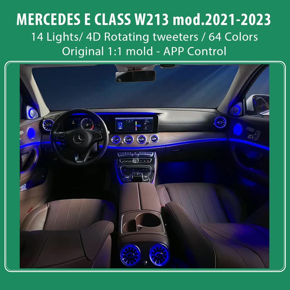 DIQ AMBIENT 8176 ED121 - BENZ E (W213) (Digital iQ Ambient Light for Mercedes E (W213) mod. 2021-2023 with 14 Lights) DIQ AMBIENT 8176 ED121 - BENZ E (W213) (Digital iQ Ambient Light for Mercedes E (W213) mod. 2021-2023 with 14 Lights)
