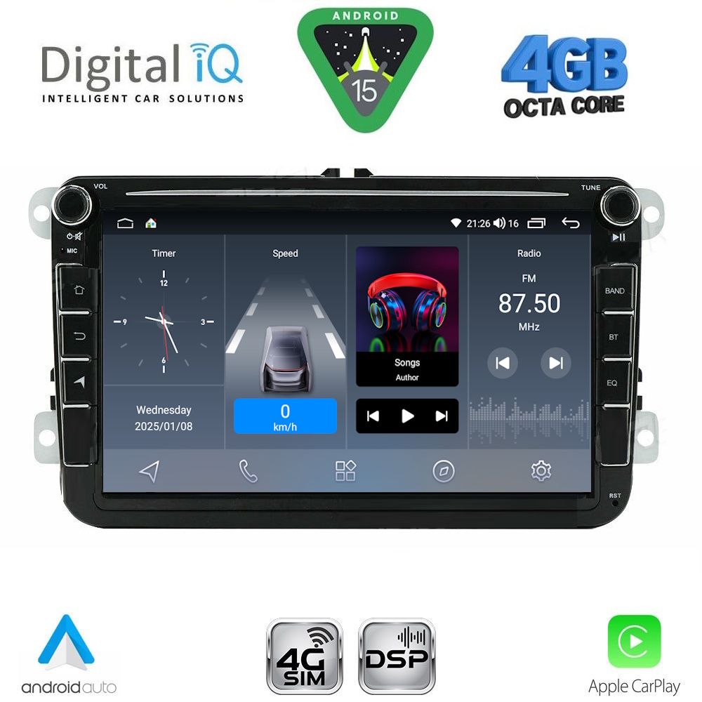 DIGITAL IQ BLG 479_CPA (8" DECK) MULTIMEDIA SYSTEM for VW - SKODA - SEAT mod. 2004-2016 DIGITAL IQ BLG 479_CPA (8" DECK) MULTIMEDIA SYSTEM for VW - SKODA - SEAT mod. 2004-2016