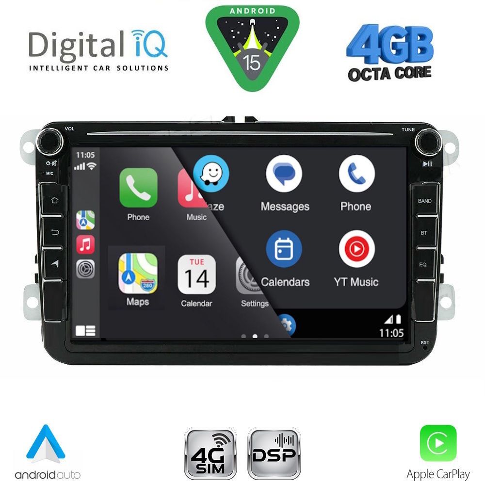 DIGITAL IQ BLG 479_CPA (8" DECK) MULTIMEDIA SYSTEM for VW - SKODA - SEAT mod. 2004-2016 DIGITAL IQ BLG 479_CPA (8" DECK) MULTIMEDIA SYSTEM for VW - SKODA - SEAT mod. 2004-2016