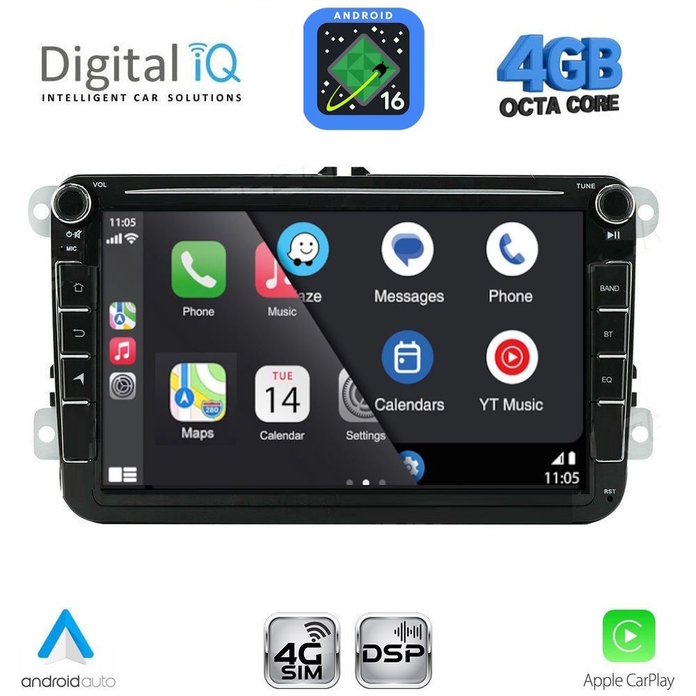 DIGITAL IQ BLG 479_CPA (8" DECK) MULTIMEDIA SYSTEM for VW - SKODA - SEAT mod. 2004-2016 DIGITAL IQ BLG 479_CPA (8" DECK) MULTIMEDIA SYSTEM for VW - SKODA - SEAT mod. 2004-2016