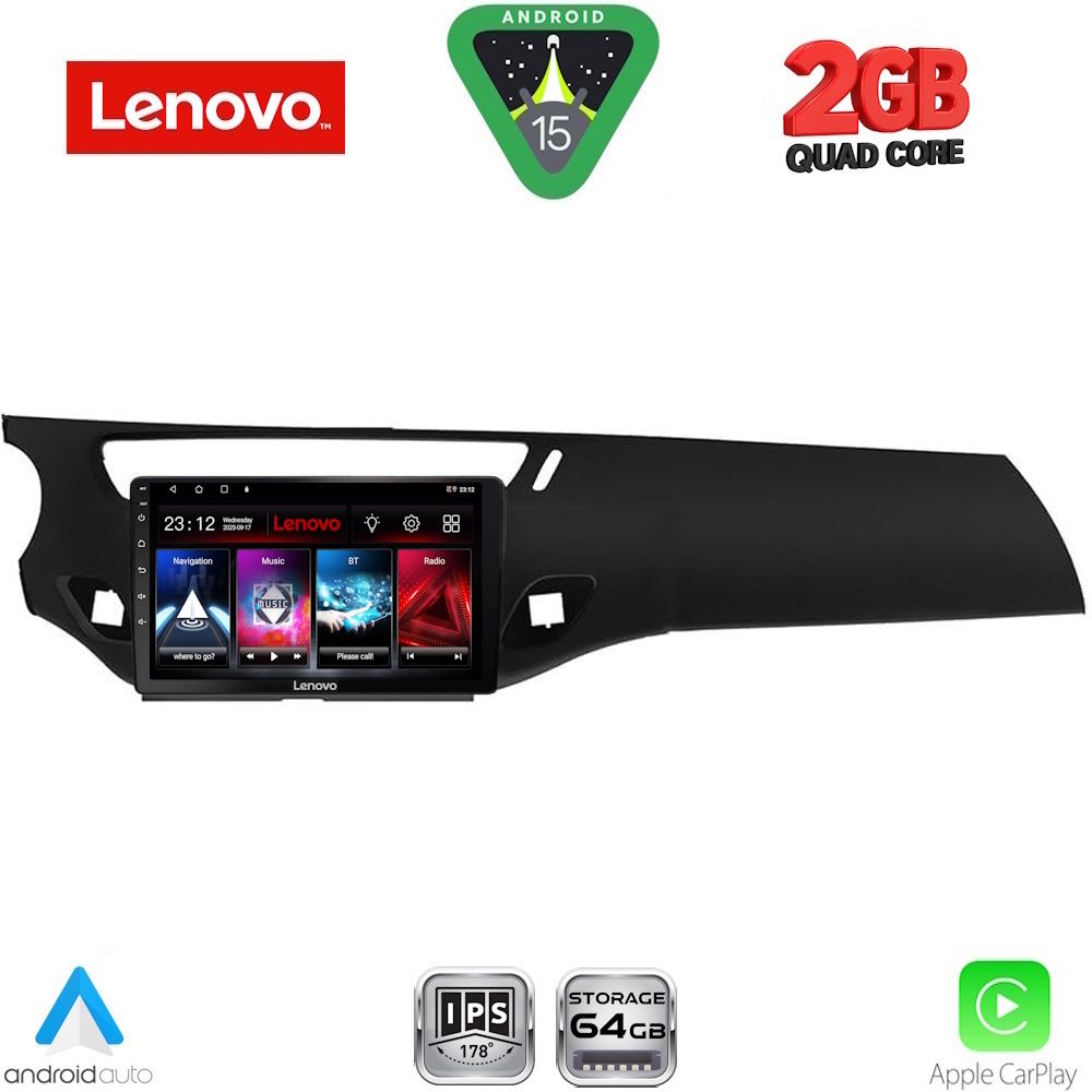 LENOVO LVD 2092BL_CPA (9inc) MULTIMEDIA TABLET for CITROEN C3 - DS3 mod. 2009-2016 (BLACK) LENOVO LVD 2092BL_CPA (9inc) MULTIMEDIA TABLET for CITROEN C3 - DS3 mod. 2009-2016 (BLACK)