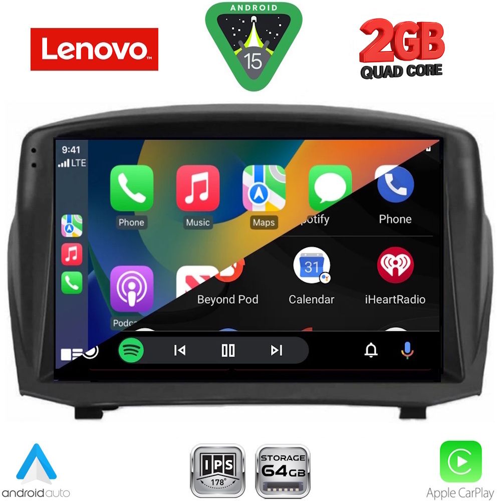 LENOVO LVD 2154B_CPA (9inc) MULTIMEDIA TABLET for FORD FIESTA mod. 2008-2017 LENOVO LVD 2154B_CPA (9inc) MULTIMEDIA TABLET for FORD FIESTA mod. 2008-2017