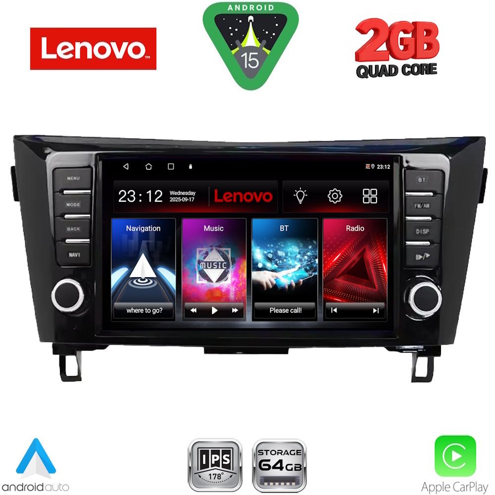 LENOVO LVD 2467_CPA (9inc) MULTIMEDIA TABLET for NISSAN QASHQAI - XTRAIL mod. 2014-2021 LENOVO LVD 2467_CPA (9inc) MULTIMEDIA TABLET for NISSAN QASHQAI - XTRAIL mod. 2014-2021
