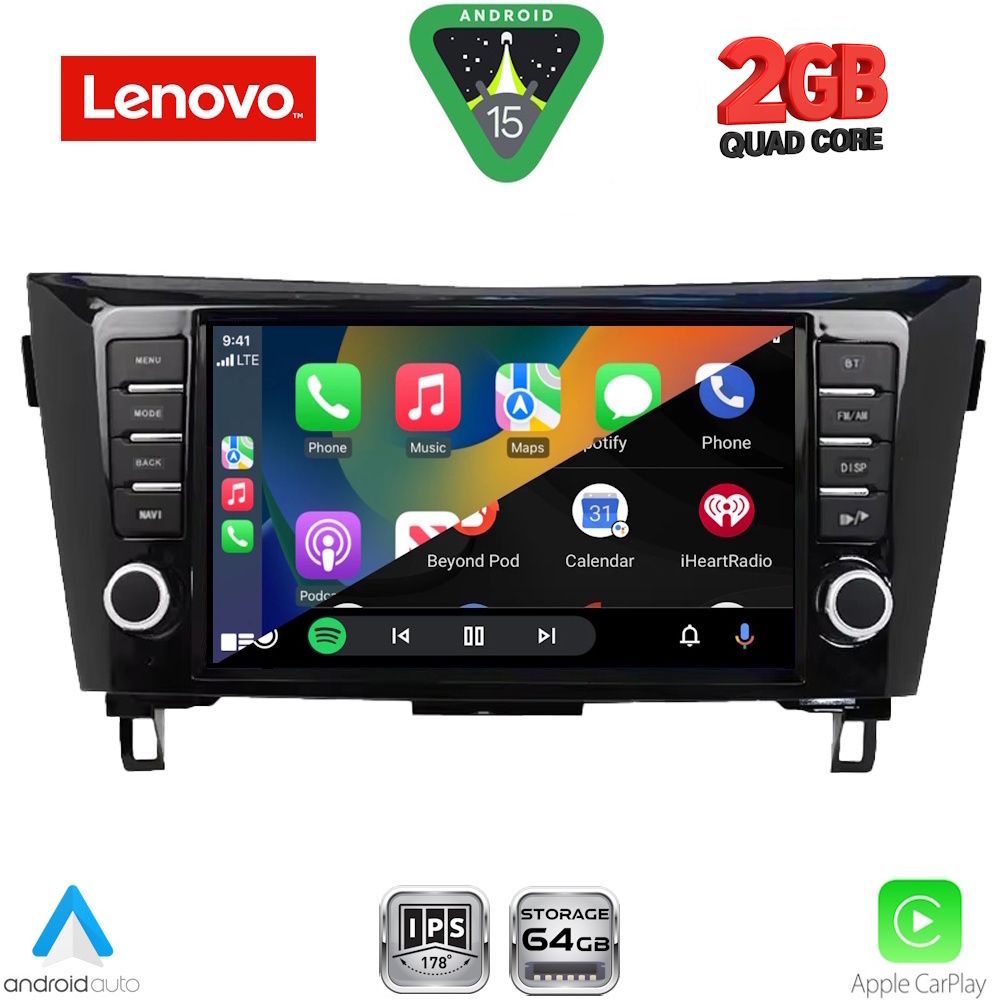 LENOVO LVD 2467_CPA (9inc) MULTIMEDIA TABLET for NISSAN QASHQAI - XTRAIL mod. 2014-2021 LENOVO LVD 2467_CPA (9inc) MULTIMEDIA TABLET for NISSAN QASHQAI - XTRAIL mod. 2014-2021
