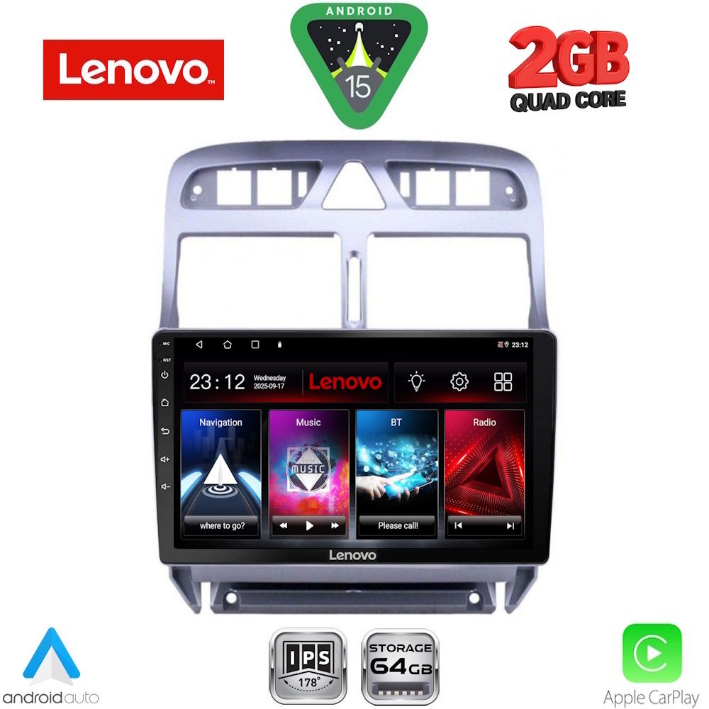LENOVO LVD 2512_GPS (9inc) MULTIMEDIA TABLET for PEUGEOT 307 mod. 2001-2008 LENOVO LVD 2512_GPS (9inc) MULTIMEDIA TABLET for PEUGEOT 307 mod. 2001-2008