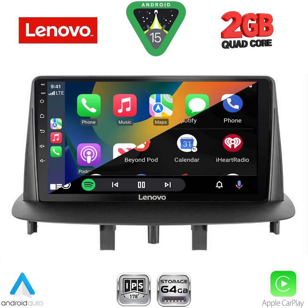 LENOVO LVD 2556_CPA (9inc) MULTIMEDIA TABLET for RENAULT MEGANE 3 mod. 2009-2016 LENOVO LVD 2556_CPA (9inc) MULTIMEDIA TABLET for RENAULT MEGANE 3 mod. 2009-2016